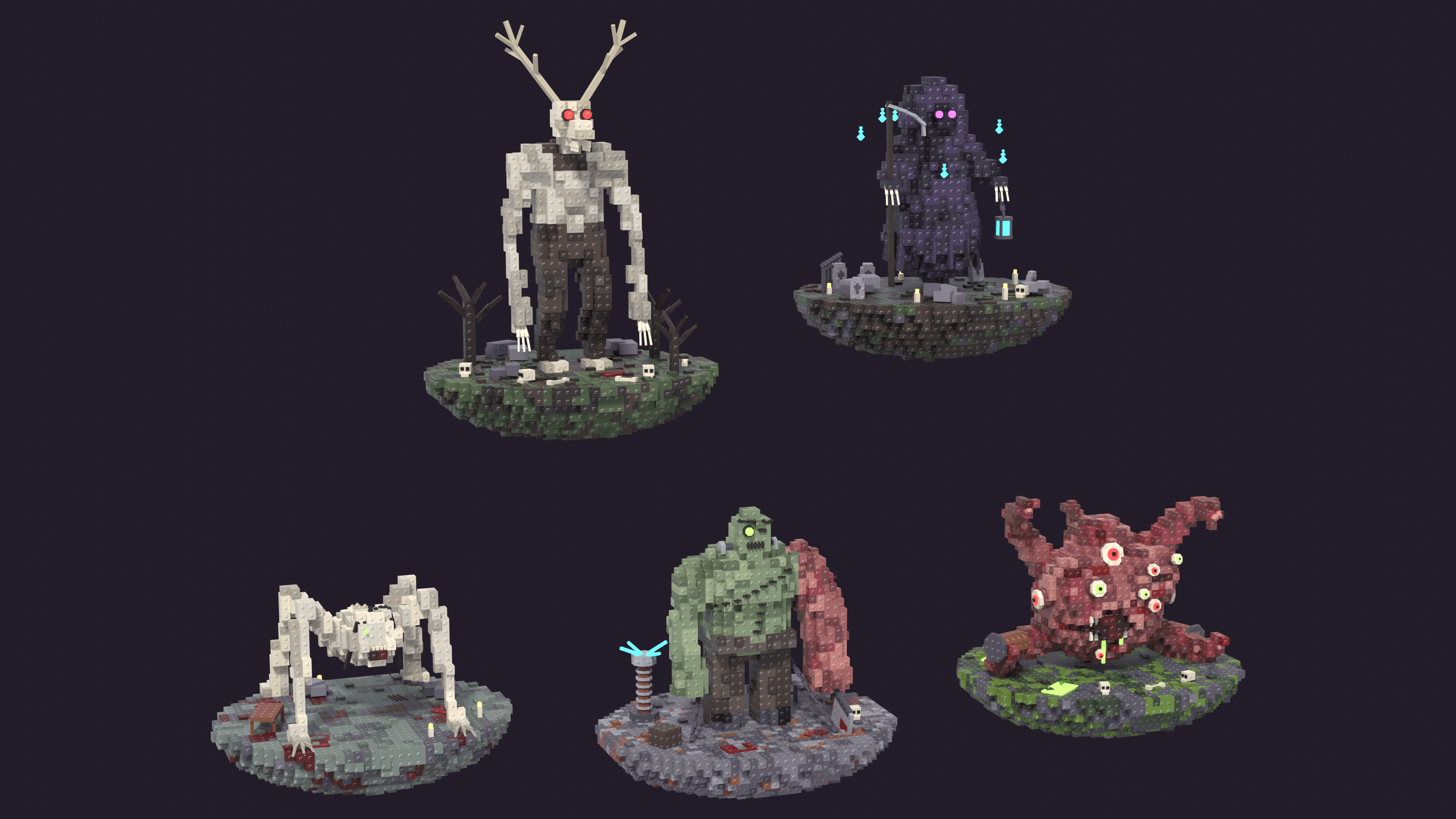 👹 Horror Monsters 3D Model Pack – Roblox Studio Assets