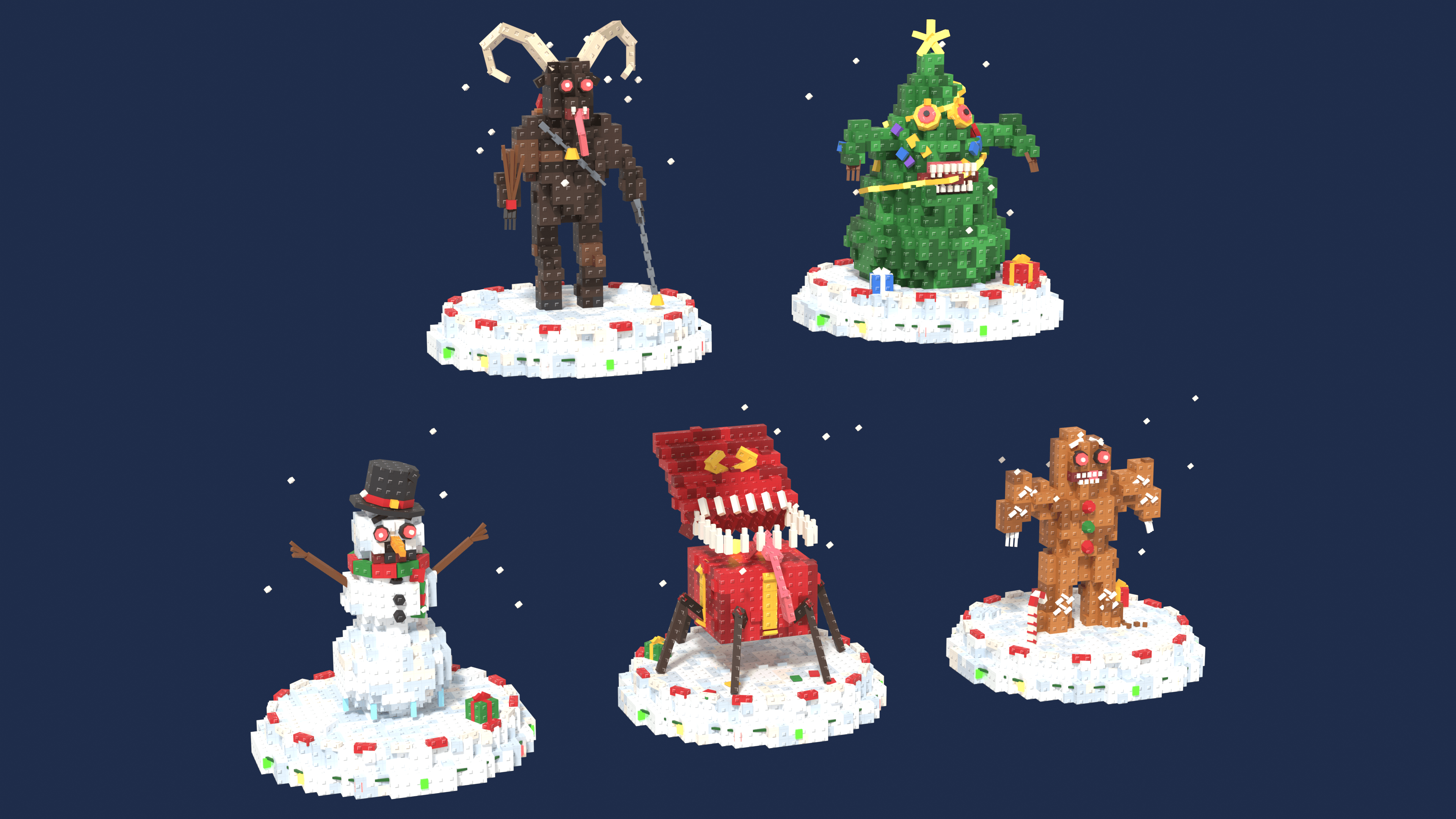 ๐
HORROR CHRISTMAS 3D MODELS ๐