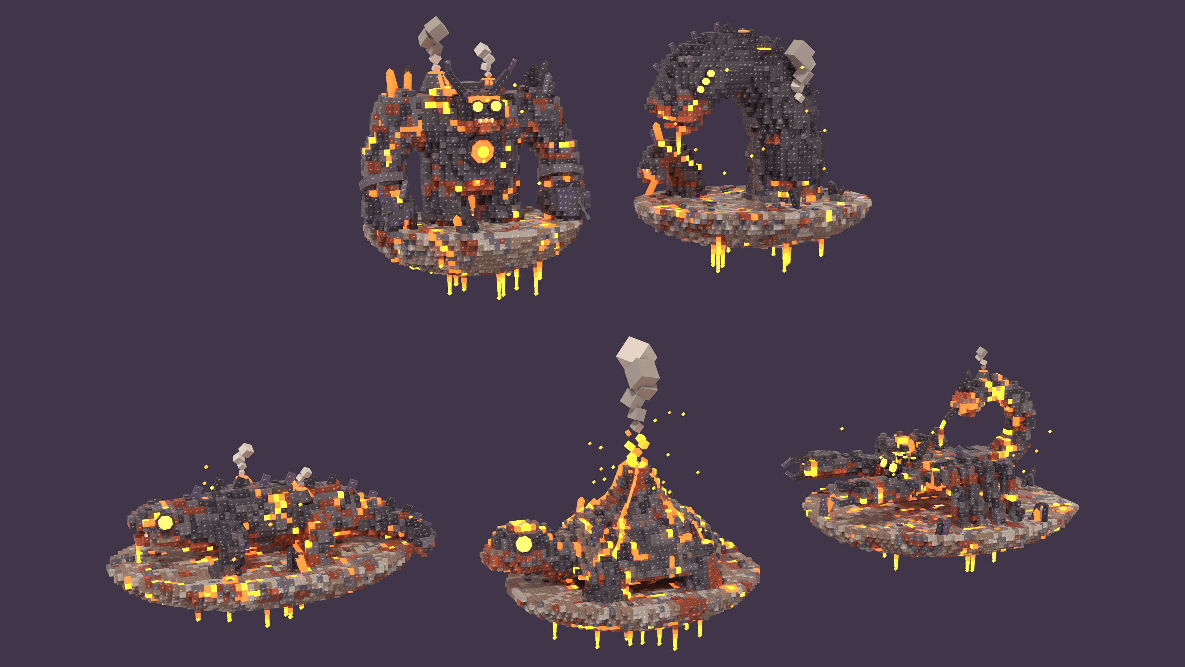 ๐ Volcanic Creatures 3D Model Pack โ Roblox Studio Assets