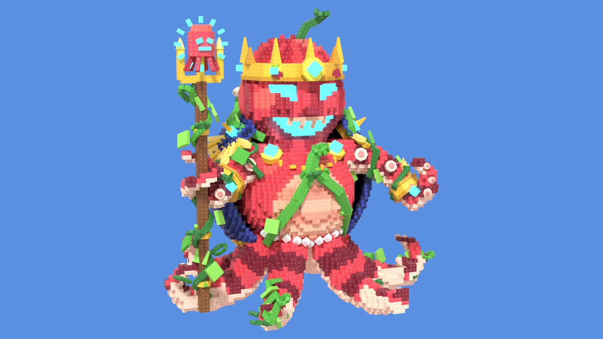 ๐ Octopus King Boss 3D Model โ Roblox Studio Assets