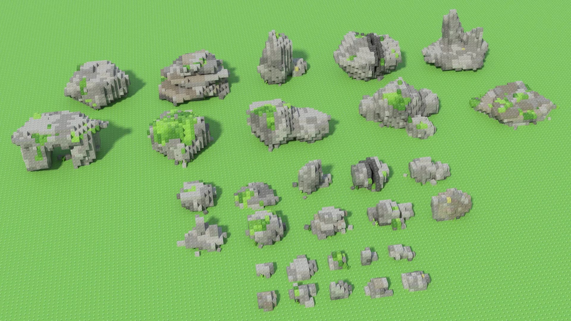 🪨 30 Stud Style Rocks 3D Model Pack – Roblox Studio Assets
